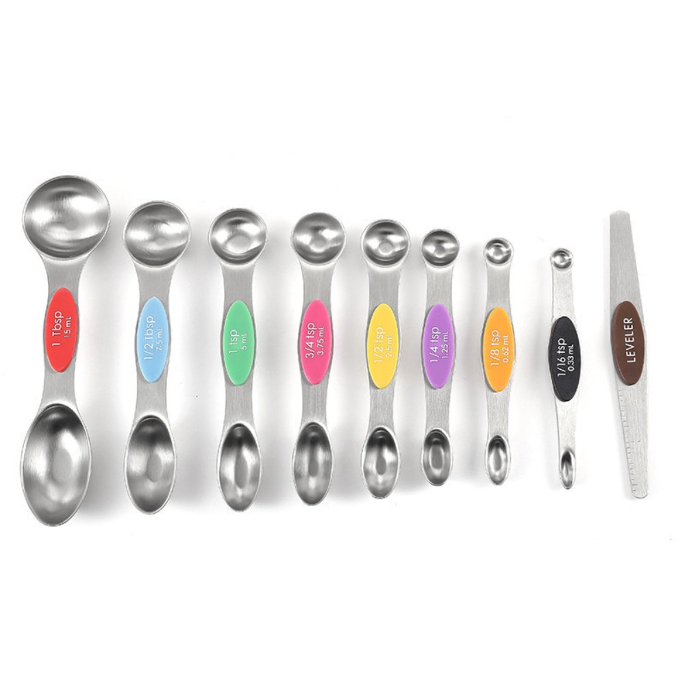 Kitchen Glass Baking Set - Zestaw magnetycznych miarek kuchennych ze stali
