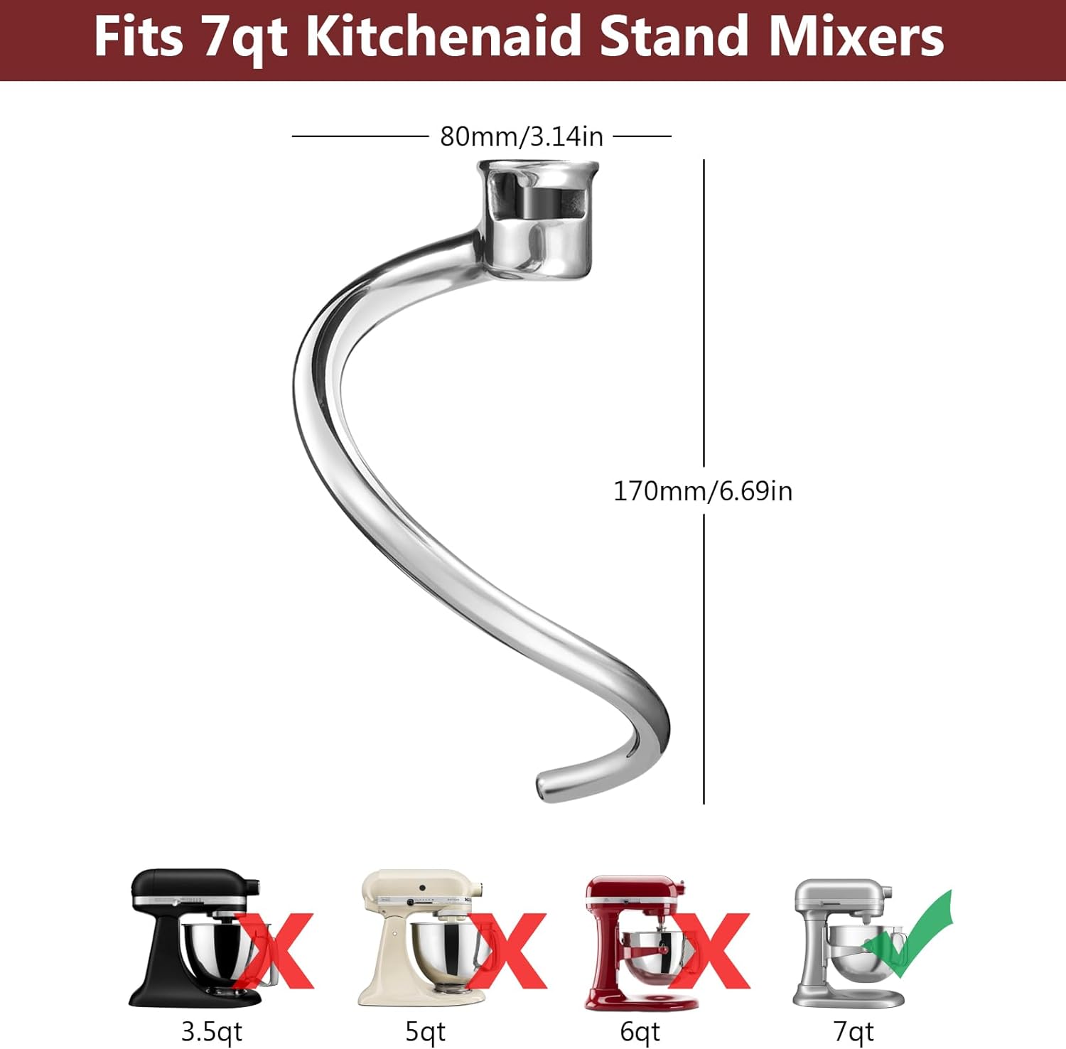 Kitchen Aid Baking Bread - Przystawka do ciasta ze stali nierdzewnej