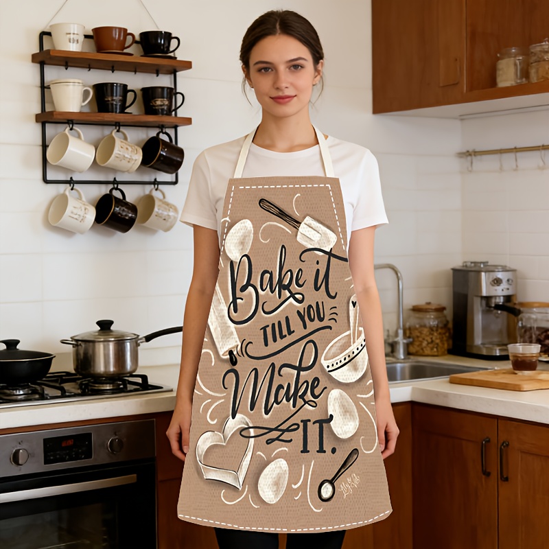 Kitchen Baking Quotes - 1 szt. Fartuch do pieczenia z