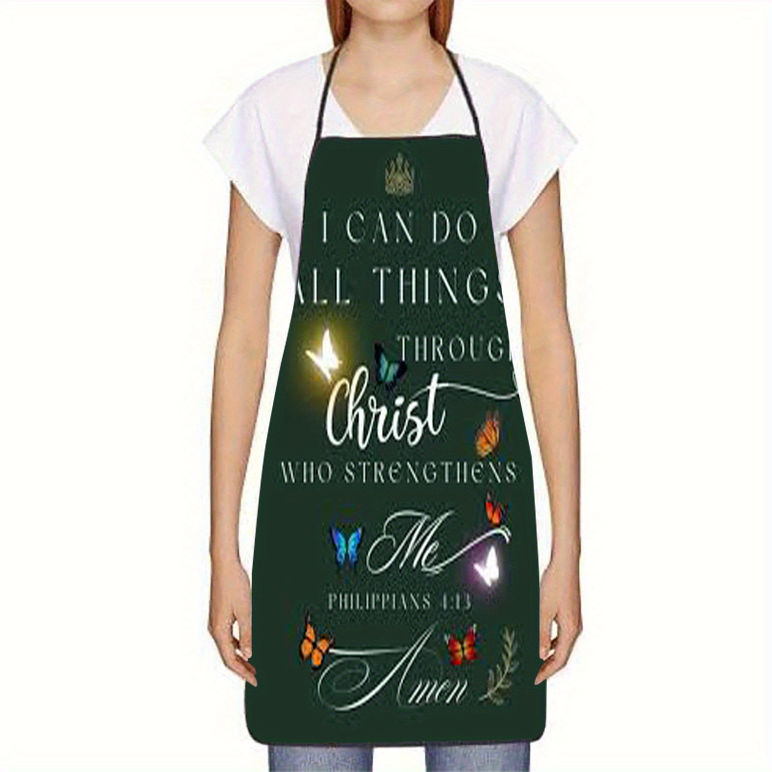 1 szt. chrześcijański fartuch  – Kitchen Baking Quotes recenzja i cena