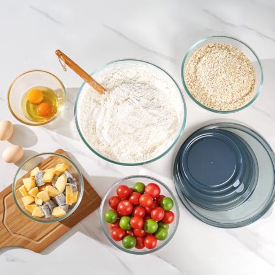 Szklane miski do mieszania z p – Kitchen Glass Baking Set recenzja i cena
