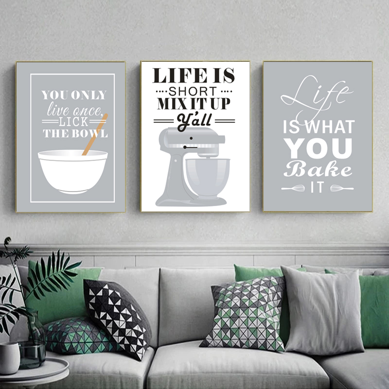 Obrazy na płótnie, dekoracje ś – Kitchen Baking Quotes recenzja i cena