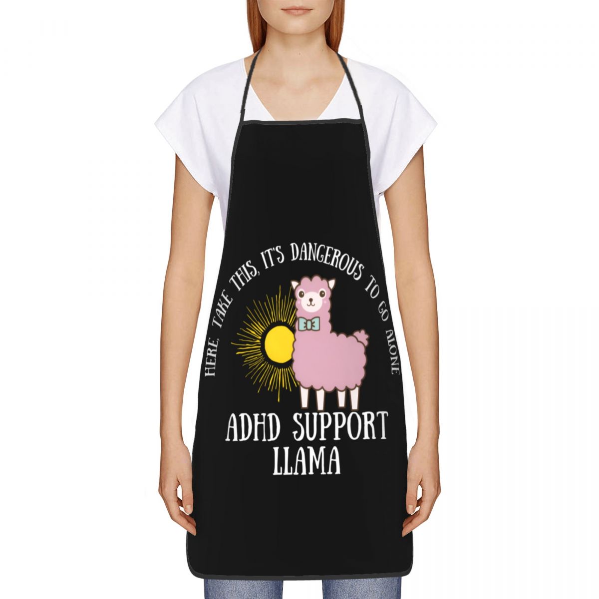 Unisex ADHD Support Llama Quot – Kitchen Baking Quotes recenzja i cena