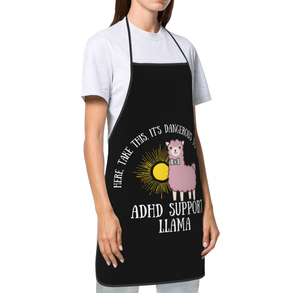 Unisex ADHD Support Llama Quot – Kitchen Baking Quotes recenzja i cena